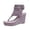 Purple Boots for Women, variant on Thong Wedge Sandal Boots Women Buckle Strap Suede Upper Summer Beach Booties Yellow 37