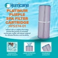 thumbnail image 2 of Hurricane 3 Pack HF5374-01P Platinum Purple Spa Filter Cartridge Replacement, 2 of 7