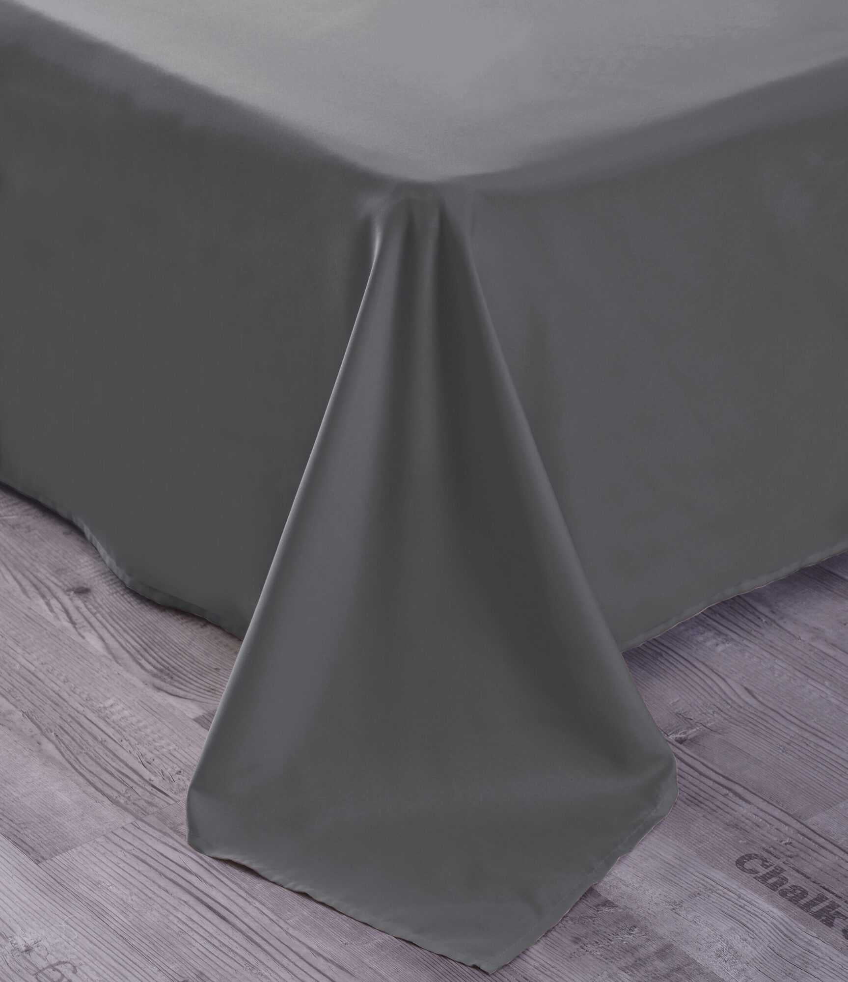 the Season Essentials Wrinkle Free Sheet Sets with Deep Pockets & Stain Resistant, 4 pc, 1800 Thread Count Bamboo Based, Gray, Queen