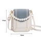 thumbnail image 2 of Bolso bandolera con cadena de perlas, bolso de hombro a la moda, bolso pequeño informal vertical, 2 of 5