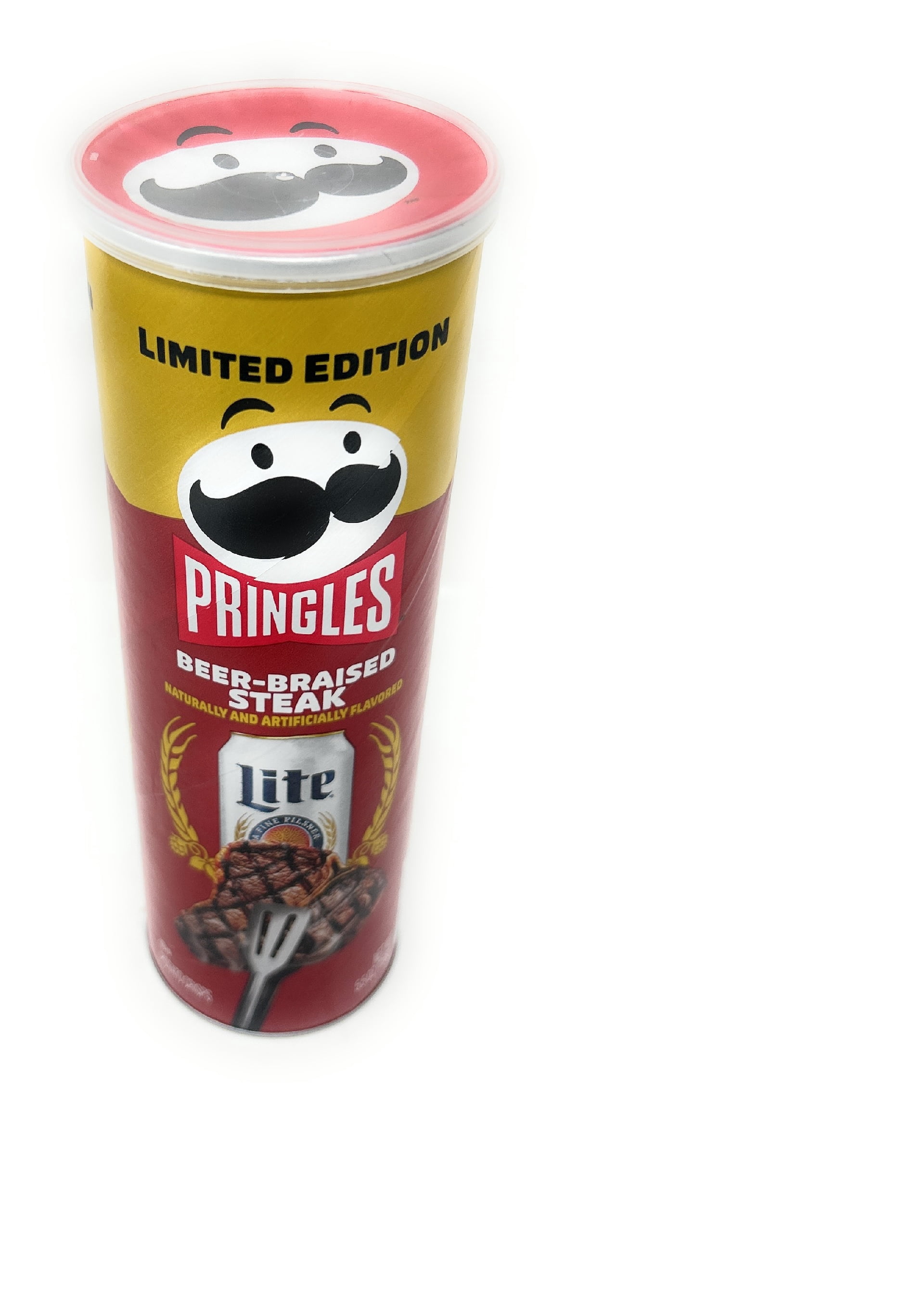 Pringles Beer Potato Chips Variety Set (Braised Steak, Chicken, Grilled Brat) 3 flavors 5.5oz - 3 cans