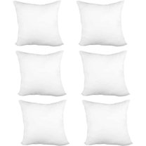Pillow Insert 26" x 26" Polyester Filled Premium Fabric Cover (6 Pack)