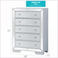 thumbnail image 6 of Chests & Wardrobes, Modern Silver Champagne Storage Chest, 58"H x 32"W x 21"D | Particle Board | White, 6 of 8
