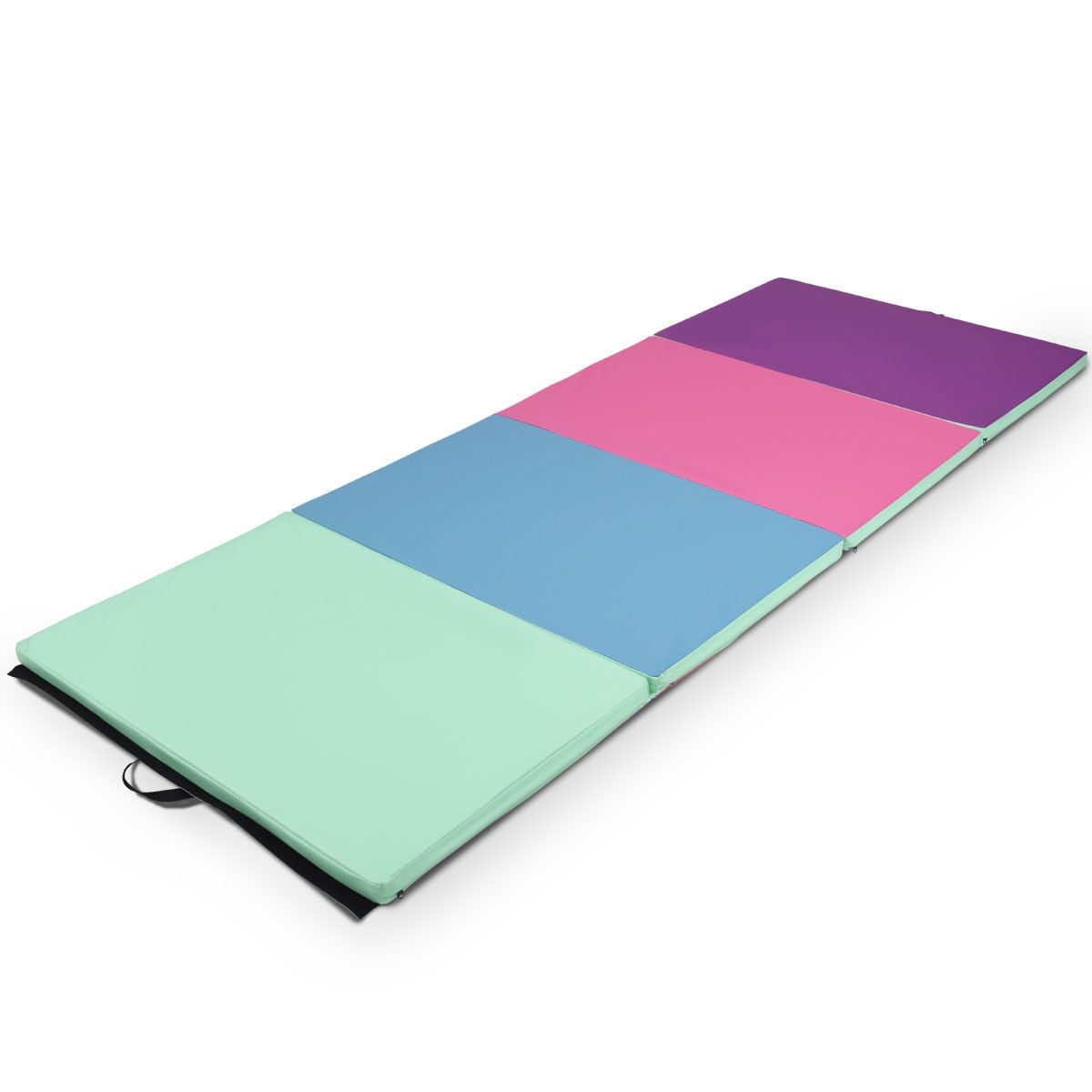 Gymax 4 Ft. x 10 Ft. x 2 In., Portable Gymnastics Mat Folding Aerobics Exercise Gym Mat Fitness