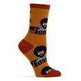 thumbnail image 2 of Oooh Yeah Women's Funny Colorful Crew Socks Novelty Cool Cotton Socks, Roll Em Bob Ross, One Size, 2 of 2