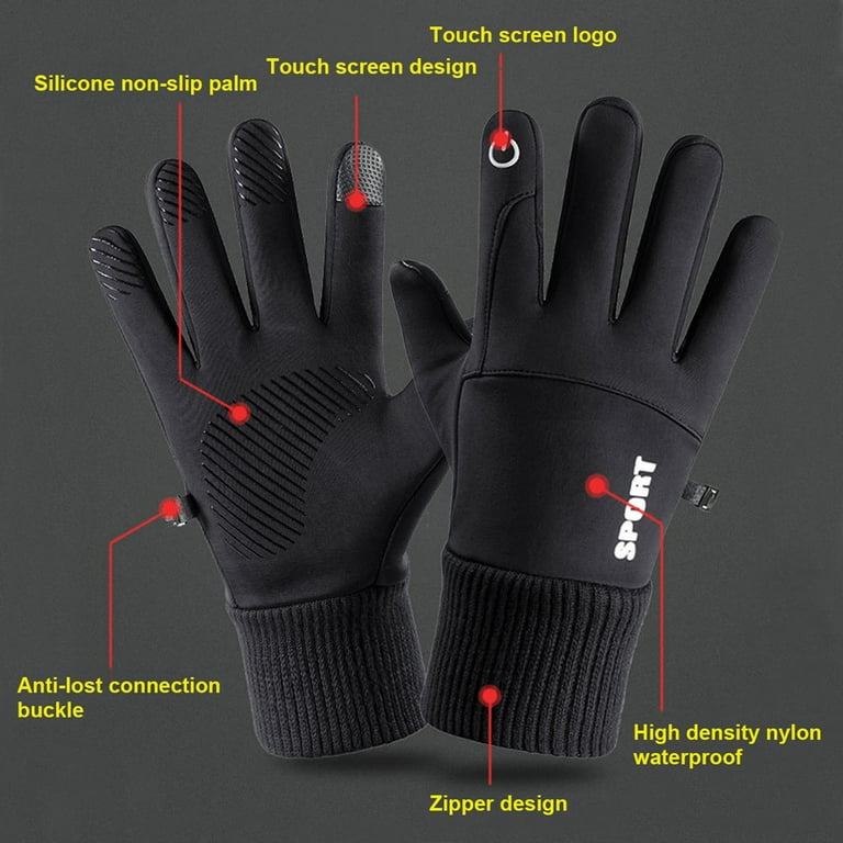 Mairbeon Winter Warm Gloves Waterproof Windproof Non-Slip Touch