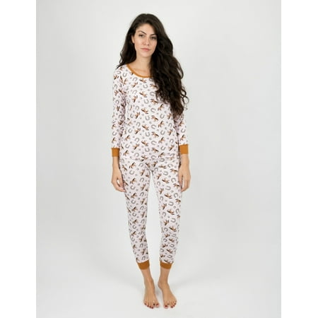 

Leveret Womens Two Piece Cotton Pajamas Horse M