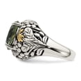 thumbnail image 5 of Auriga Fine Jewelry 925 Sterling Silver and Gold Green Quartz Ring Size 8 for Women, 5 of 6