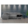 thumbnail image 2 of Urban Cali Bel Air Large Modular Sleeper Sectional Sofa Bed with Storage Chaise, Thora Stone, 2 of 9