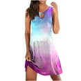 thumbnail image 2 of SMihono Robe d'Été pour Femmes Grande Taille Mode Féminine Imprimée Confortable Sans Manches Décontractée, 2 of 4