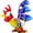 6#, variant on Cute Crown Chicken Ceramic Craft Ornament Simulation Animal Statue DIY Accessory Exquisite Desktop Garden Decor Figurine