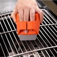 thumbnail image 3 of Multifunctional Stainless Steel Grill Net Cleaning Brush with Shovel Blade Orange, 3 of 8