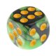 thumbnail image 1 of [ de 50 piezas] Juegos de dados de bloque acrílico D6 de 12 mm para mazmorras / dragones / juegos de (9 ) Verde negro Hugo Dados de esquina redonda, 1 of 8