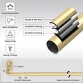 thumbnail image 6 of OLV 1" Diameter Adjustable Wrap Around Curtain Rods 48-84" heavy duty,Gold, 6 of 11