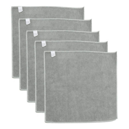 

Microfiber Cloths All Purpose Microfiber Cleaning Towels Silky Smooth Kitchen Towel Cleaner for Bugs Clean Dust Polish Scrub Absorbent 11 x 11 inch #US7735 - Pack of 5
