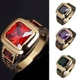 thumbnail image 2 of Opolski Ring Square Shape 4 colors Stainless Steel Business Man Ring for Daily Life, 2 of 8