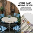 thumbnail image 2 of Purple Lavender Round Tablecloth for 36-44 Inch Tables,Fitted Table Cover with Elastic Edge,Spring Rustic Wildflowers Botanical Beige Waterproof Outdoor Table Cloth Protector for Patio Garden Dinner, 2 of 9