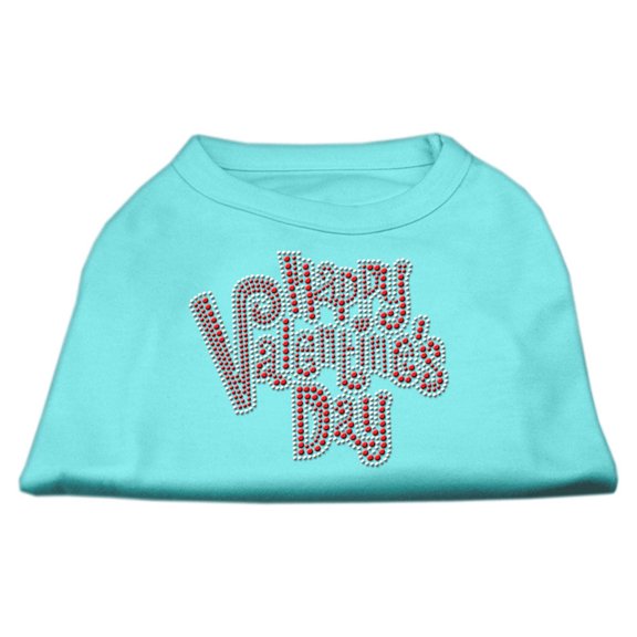Pet Dog Cat Shirt Rhinestone, "Happy Valentine's Day"