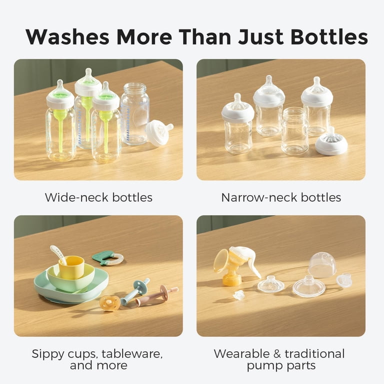 Momcozy Portable Bottle Brush Set - Baby Bottle Cleaner Kit and