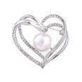 thumbnail image 2 of Ziurtnc Double Heart Brooch Elegant Anti-oxidation Rust-proof Alloy Pin for Women Versatile Wedding Corsage Accessory, 2 of 8