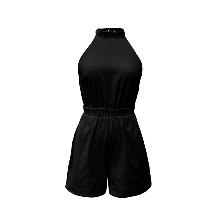 ワンピース ROLAROLA HALTER NECK LAYERED ONEPIECE 5BFM286 One Piece Solid Color Halter Neck Sleeveless Rompers,Women's