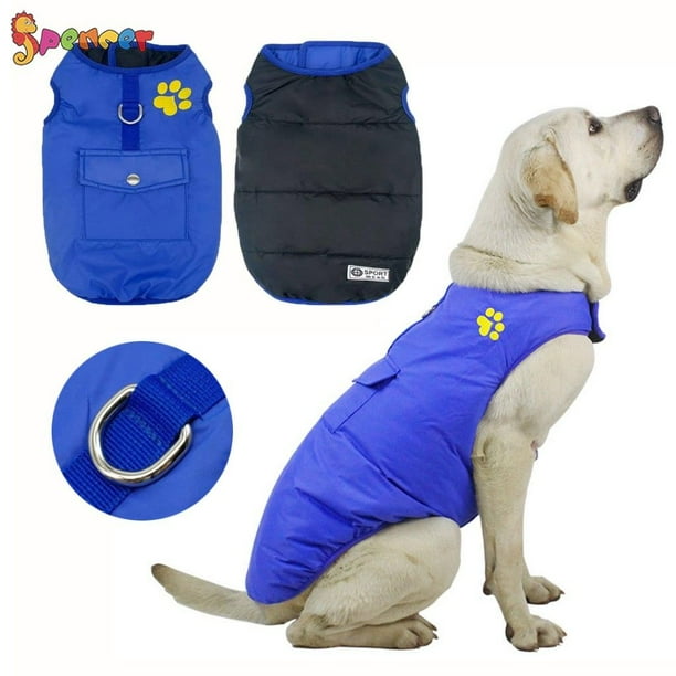 Spencer Winter Waterproof Dog Vest Coat Windproof Warm Reversible Dog