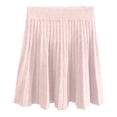 thumbnail image 5 of Ediodpoh Womens Skirts High Waist Knit Pleated A Line Midi Skirt with Stretch Comfort Elastic Waistband for Fall Winter Mini Skirts for Women Pink One Size, 5 of 5