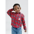 thumbnail image 2 of Disney Mickey Mouse Flannel Button Down Dress Shirt Plaid Toddler to Big Kid, 2 of 5