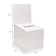 thumbnail image 4 of Donation Collection Ballot Box Reusable thick Raffle Ticket Charity Cardboard with wide Slot comment Suggestion Box With Removable Header 10.5H x 10.5W x 10D, Display area 11Hx 10.5W(5 Pack) White, 4 of 4
