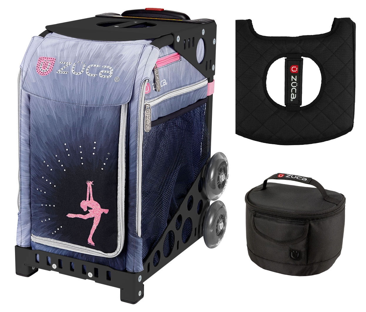 Zuca ICE DREAMZ LUX Sport Insert Bag & Black NON-Flashing Frame GIFT Pouch 
