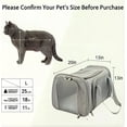 thumbnail image 7 of Portable Pet Carrier for Small/Medium Cats & Dogs (Max 25 Lbs), TSA Approved Soft-Sided Travel Bag, Collapsible with Removable Mat & Mesh Design(Gray), 7 of 7