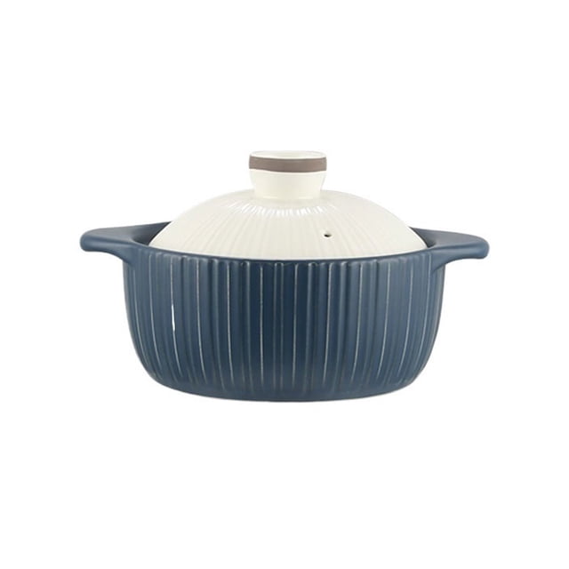 Home Cooking Pot Ceramic High Temperature Resistant Soup Casserole 1.8L/2.5L Porridge Stew Pot with Lid