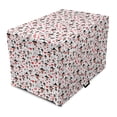 thumbnail image 1 of Love Dog Crate Cover, Romance for Valentine's Day Hearts in Lamp Classic Antique Themed Pattern, Easy to Use Pet Kennel Cover Small Dogs Puppies Kittens, 7 Sizes, Vermilion and Scarlet, by Ambesonne, 1 of 6