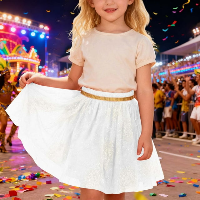HUITKMM Tutu pour Filles Tout-Petits Jupe Tutu à Paillettes Étoile pour Carnaval Fête Performance Danse Récital Ballet Fée Jeu 3-4 Ans