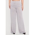 thumbnail image 3 of Women's Plus Size High Waisted Wide Leg Brushed Knit Pants, 3 of 4