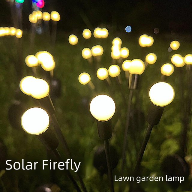 Lámpara solar para césped, lámpara neumática Firefly, lámpara led para exteriores, patio, jardín, lámpara enchufable, lámpara decorativa impermeable para exteriores