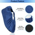 thumbnail image 4 of Unique Bargains Reusable Non Slip Shoe Covers, 10 Pairs Washable Thickened Boot Covers Soft Shoe Protectors, Dark Blue, 4 of 6