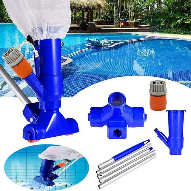 Dvkptbk Vacuum Cleaners for Home Portable Swimming Pool Vacuum Cleaner Leaf Rake Mesh Frame Net Skimmer Cleaner Swimming Pool Tool with 5 Assembly Rods Home Essentials