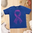 thumbnail image 4 of Shop4Ever Breast Cancer Pink Ribbon Word Montage Toddler's Cotton T-Shirt 5T/6T Royal Blue, 4 of 6