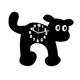 thumbnail image 2 of Reloj de pared decorativo y creativo con forma de animal y cola oscilante, ideal para la cocina, negro, 2 of 9