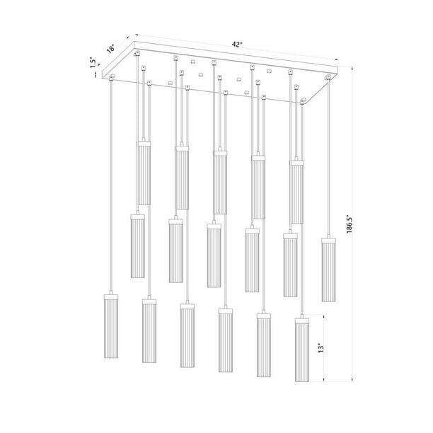 Z-Lite 17 Light Linear Chandelier - Walmart Business Supplies