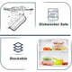 thumbnail image 5 of 10 paquetes de recipientes de vidrio para almacenar alimentos con tapas, recipientes de vidrio para preparar comidas, recipientes herméticos para el almuerzo, aptos para congelador y microondas, 5 of 6