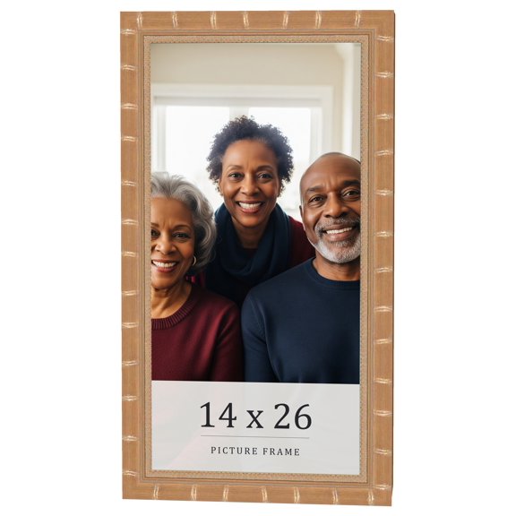 14x26 Frame Gold Real Wood Picture Frame Width 1.5 inches | Interior Frame Depth 0.5 inches |