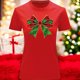 thumbnail image 3 of Playera Blusa Con Estampado De Moño Navideño Ropa Para Mujer Color Rojo Talla Chica Marca Emil SaEs, 3 of 4