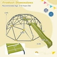 thumbnail image 7 of Topbuy 13.3FT Dome Climber with Extend Wave Slide for Kids 3 to 10 Kids Jungle Gym Outdoor Play Equipment & Climbing Frame Children Outside Climbing Toy, 7 of 7