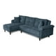 thumbnail image 4 of Sala Modular Sofá Cama Reversible De Velvet Olivo Beehive Memory Foam Modelo Aventus, 4 of 8