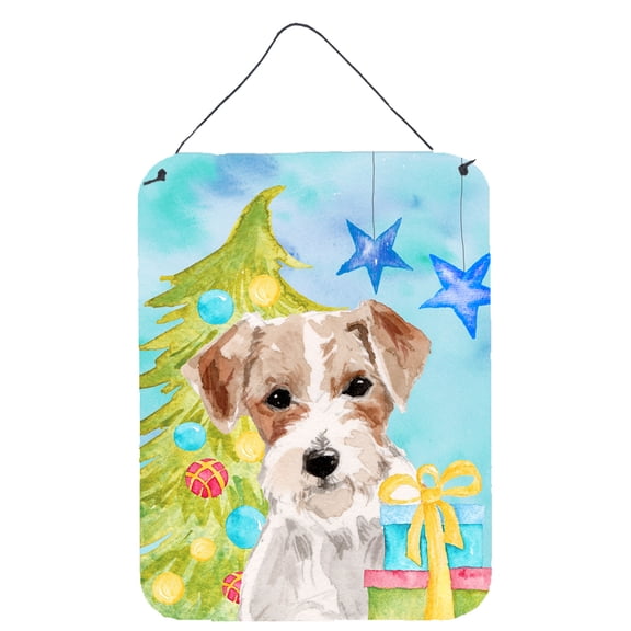 Wire Hair Jack Russell Christmas Wall or Door Hanging Prints