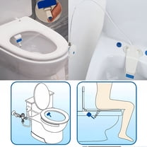 HIBIBUD CleanStream Bidet Attachment,6" x 8" Assembled Dimensions,Non-Electric Bidet Toilet Seat,White