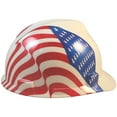 thumbnail image 3 of MSA V-Gard Patriotic Hard Hat with Dual American Flag on Both Sides w/ One Touch Suspension, 3 of 4