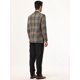 thumbnail image 5 of Vestido de hombre Chaqueta a cuadros Blazer de un solo pecho Slim Fit Dos botones Chaqueta deportiva a cuadros Traje Medio Amarillo Blanco Unique Bargains Chaqueta, 5 of 6